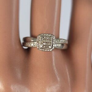 Diamond & Sterling Engagement/Promise Ring